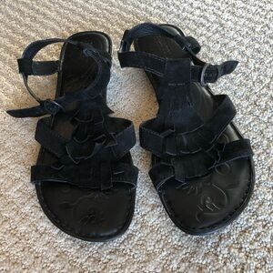 Born Suede Leather Fringe Sandals
